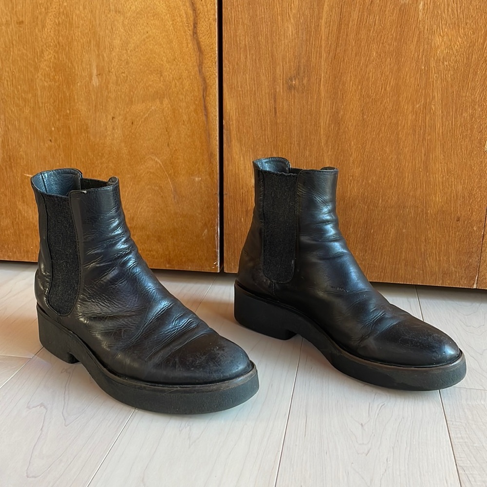 No. 6 Store | crepe sole boot | Black leather | size 37
